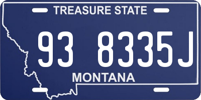 MT license plate 938335J
