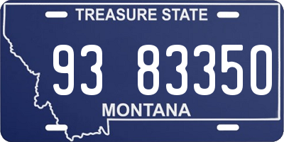 MT license plate 938335O