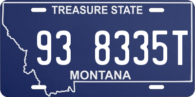 MT license plate 938335T