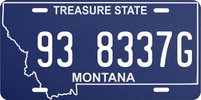 MT license plate 938337G