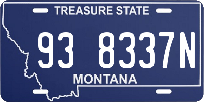 MT license plate 938337N