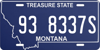 MT license plate 938337S