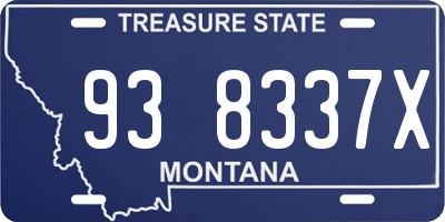 MT license plate 938337X