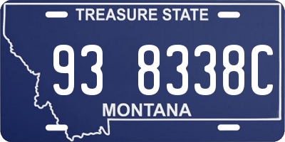MT license plate 938338C