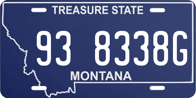 MT license plate 938338G