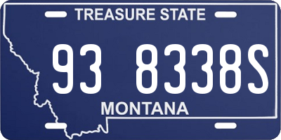 MT license plate 938338S
