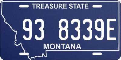 MT license plate 938339E