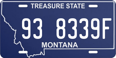 MT license plate 938339F