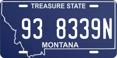 MT license plate 938339N