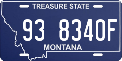 MT license plate 938340F