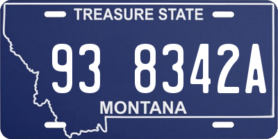 MT license plate 938342A