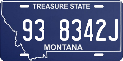 MT license plate 938342J