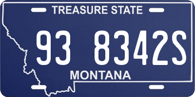 MT license plate 938342S