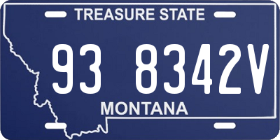 MT license plate 938342V