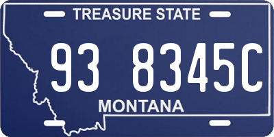 MT license plate 938345C
