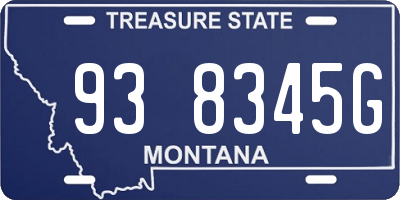 MT license plate 938345G