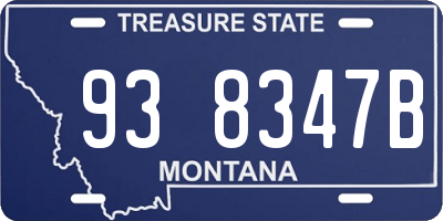 MT license plate 938347B