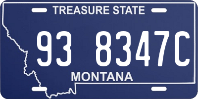 MT license plate 938347C