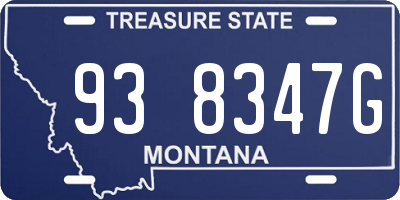 MT license plate 938347G