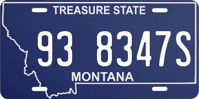MT license plate 938347S