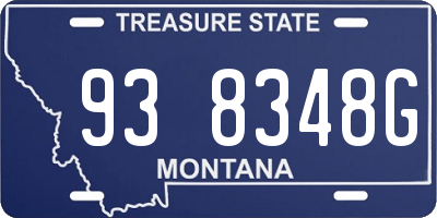 MT license plate 938348G