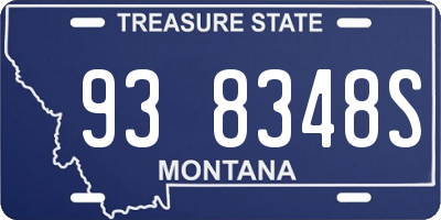 MT license plate 938348S