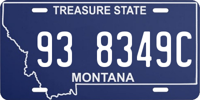 MT license plate 938349C