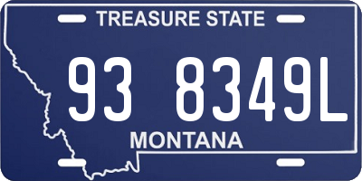 MT license plate 938349L