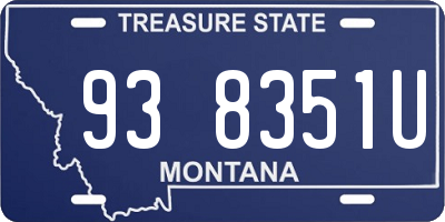 MT license plate 938351U