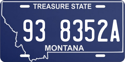 MT license plate 938352A