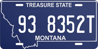 MT license plate 938352T