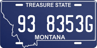 MT license plate 938353G