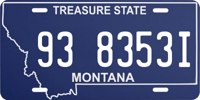 MT license plate 938353I