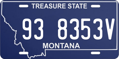 MT license plate 938353V