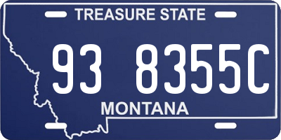 MT license plate 938355C