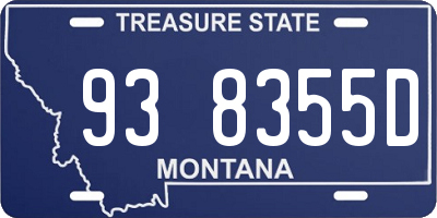 MT license plate 938355D
