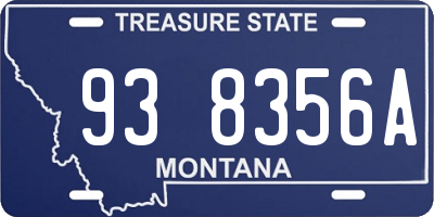 MT license plate 938356A