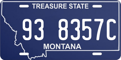 MT license plate 938357C