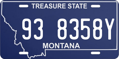MT license plate 938358Y
