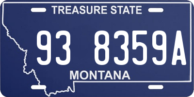 MT license plate 938359A
