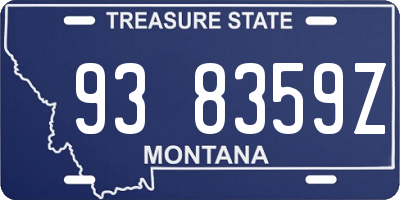 MT license plate 938359Z
