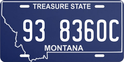 MT license plate 938360C