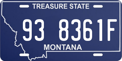 MT license plate 938361F