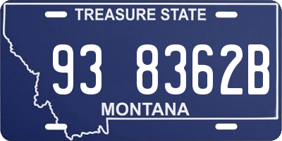 MT license plate 938362B