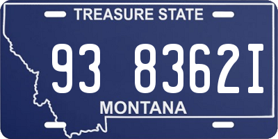 MT license plate 938362I