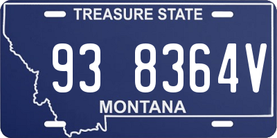 MT license plate 938364V