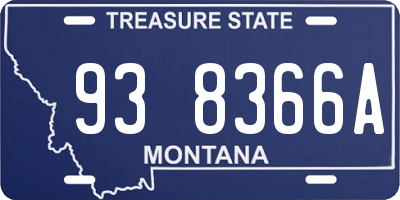 MT license plate 938366A