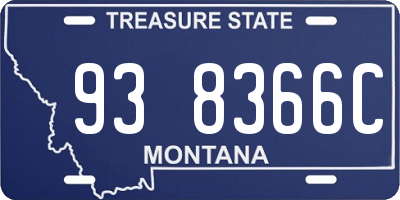 MT license plate 938366C