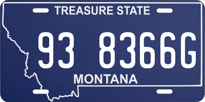 MT license plate 938366G