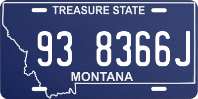 MT license plate 938366J